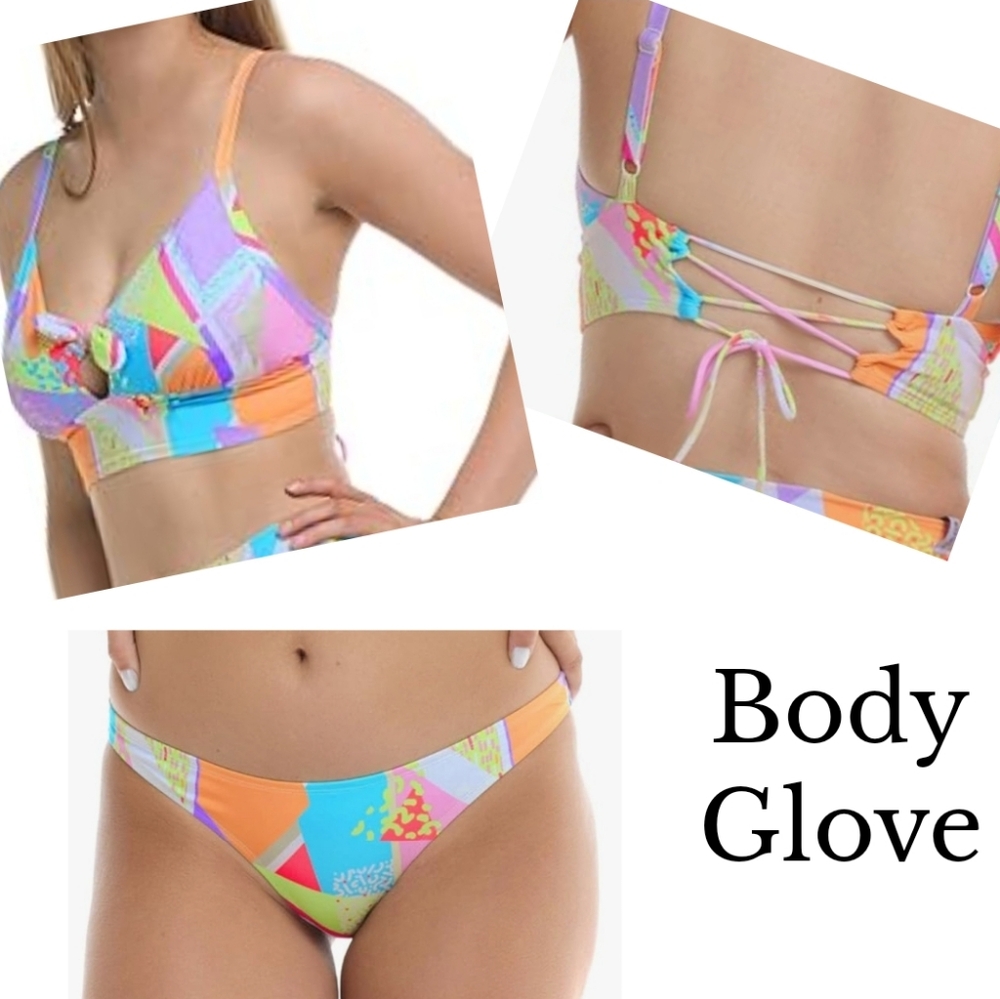 Body Glove Colorbox Olivia Triangle Top & Bikini Bottom Swimsuit Set